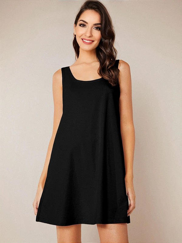 Vestido Feminino Regata casual em 100% Algodão