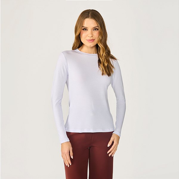Blusa Feminina Manga Longa Gola Redonda