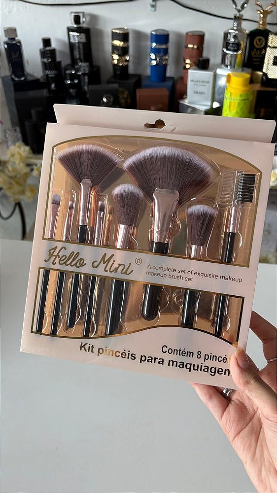 Kit Pincéis para Maquiagem Hello Mini