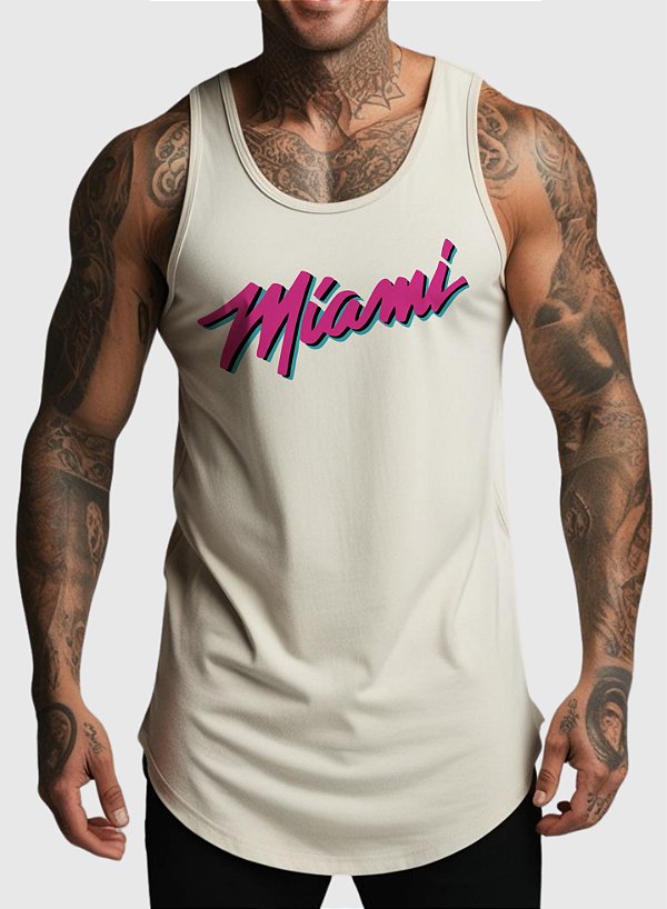 REGATA MASCULINA ALGODÃO PREMIUM - MIAMI