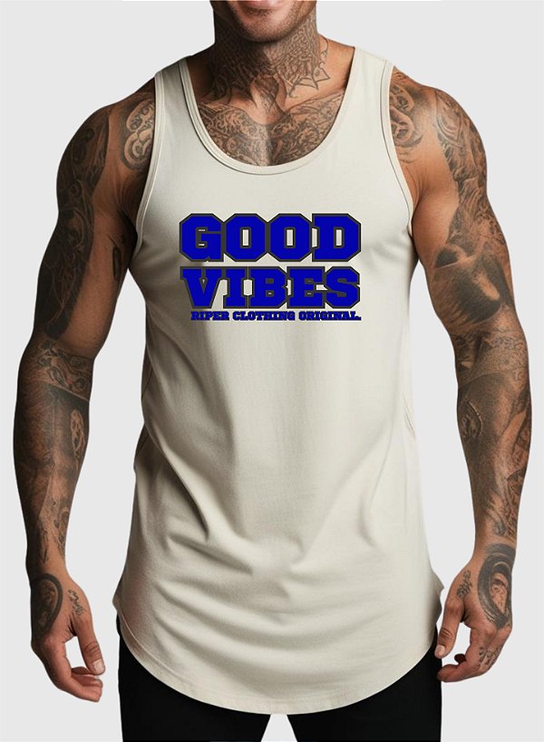 REGATA MASCULINA ALGODÃO PREMIUM - GOOD VIBES