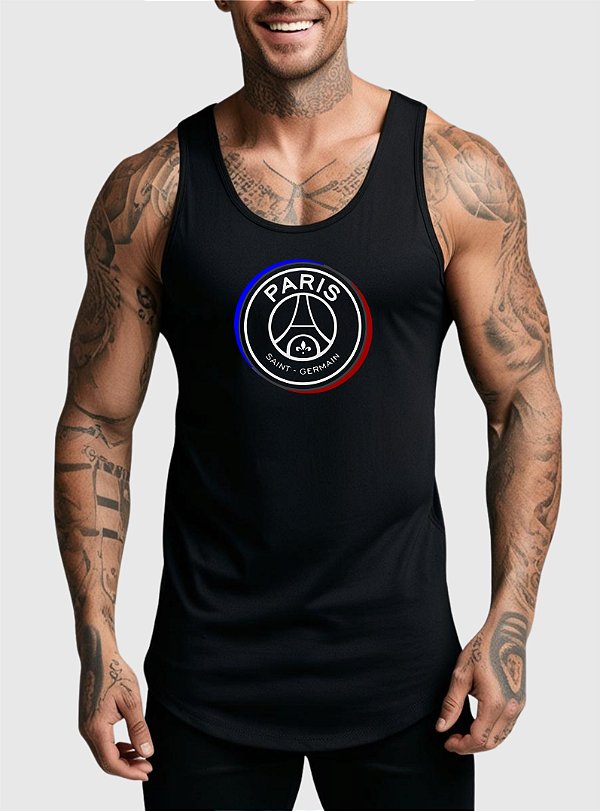 REGATA MASCULINA ALGODÃO PREMIUM - PSG