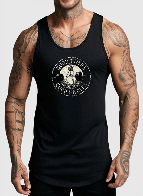 REGATA MASCULINA ALGODÃO PREMIUM - SKULL MAROMBA