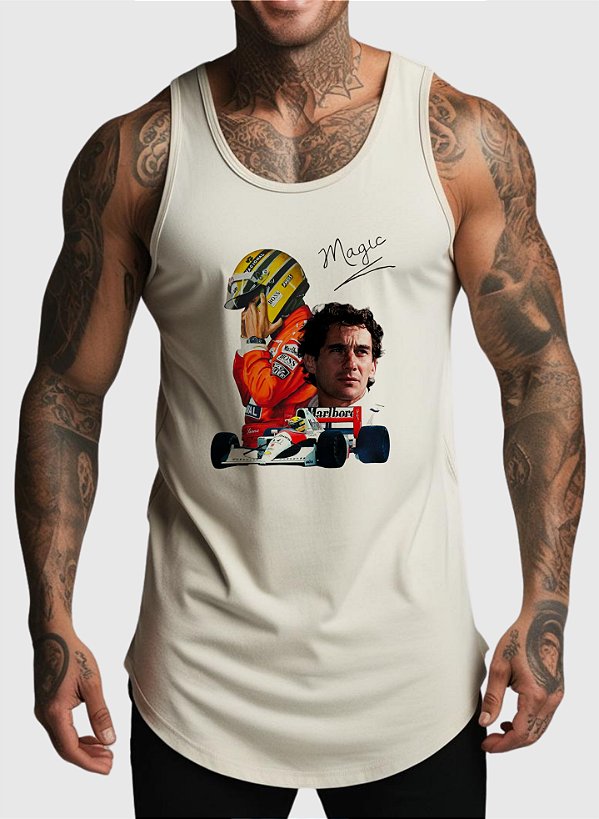 REGATA MASCULINA ALGODÃO PREMIUM - AYRTON SENNA