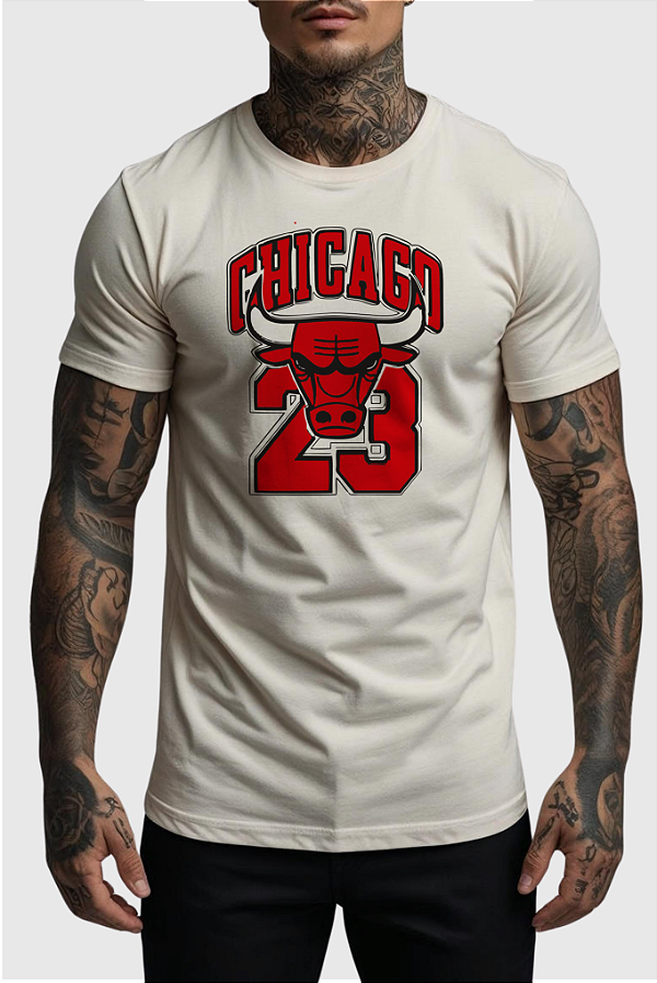 CAMISETA MASCULINA ALGODÃO PREMIUM - CHICAGO BULLS OFF