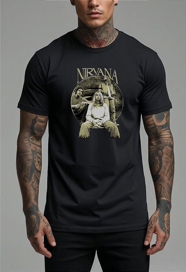 CAMISETA MASCULINA ALGODÃO PREMIUM -NIRVANA