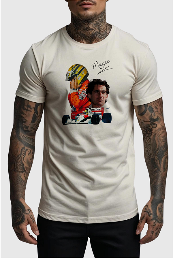 CAMISETA MASCULINA ALGODÃO PREMIUM - SENNA OFF