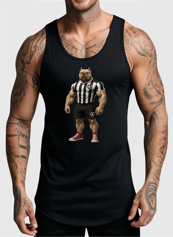 REGATA MASCULINA ALGODÃO PREMIUM - MASCOTE BOTAFOGO