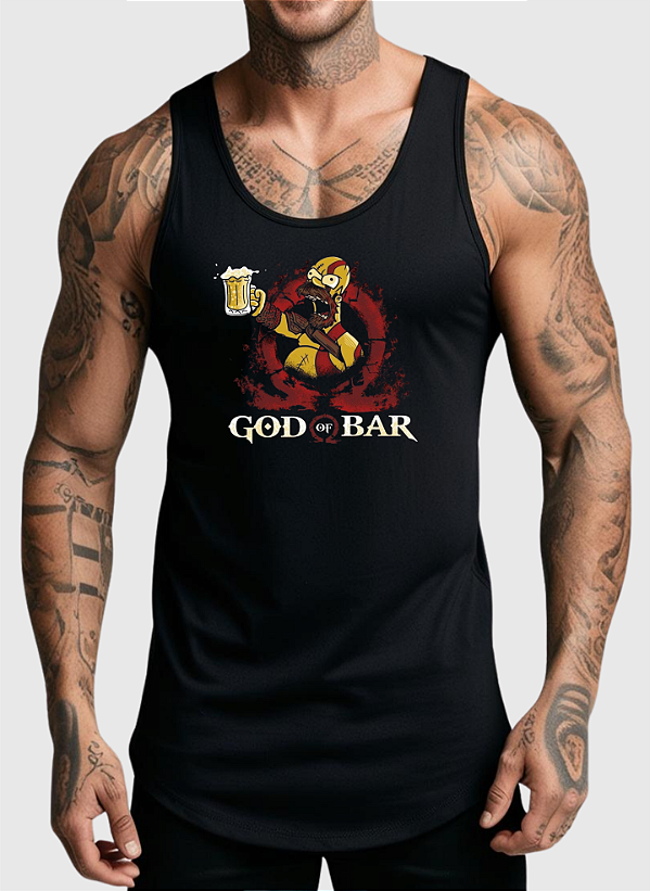 REGATA MASCULINA ALGODÃO PREMIUM - GOD OF BAR