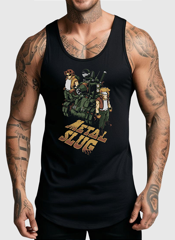 REGATA MASCULINA ALGODÃO PREMIUM - METAL SLUG