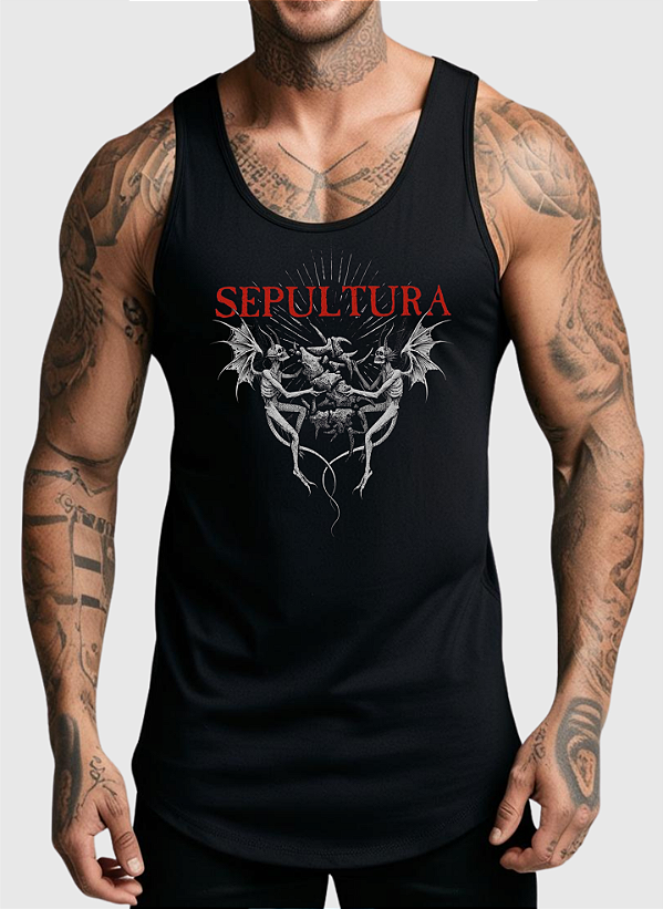 REGATA MASCULINA ALGODÃO PREMIUM - SEPULTURA