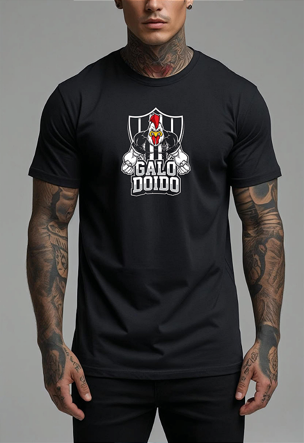 CAMISETA MASCULINA ALGODÃO PREMIUM - GALO DOIDO