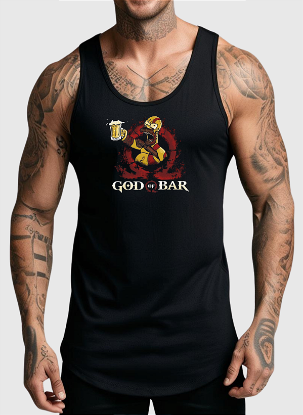 REGATA MASCULINA ALGODÃO PREMIUM - GOD OF BAR