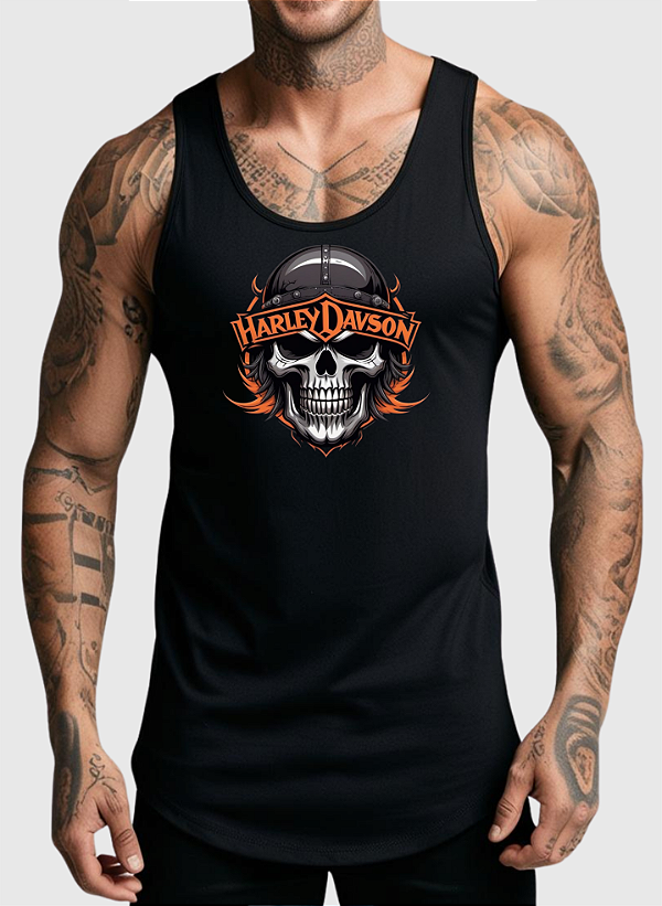 REGATA MASCULINA ALGODÃO PREMIUM - HARLEY