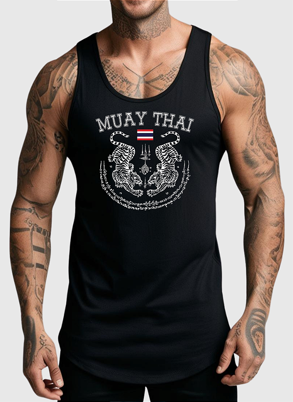 REGATA MASCULINA ALGODÃO PREMIUM - MUAY THAI