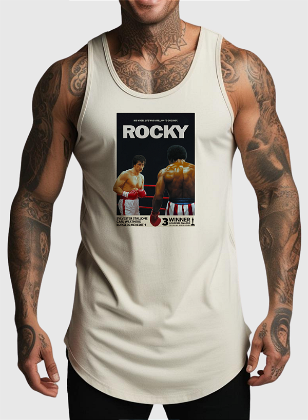 REGATA MASCULINA ALGODÃO PREMIUM - ROCKY