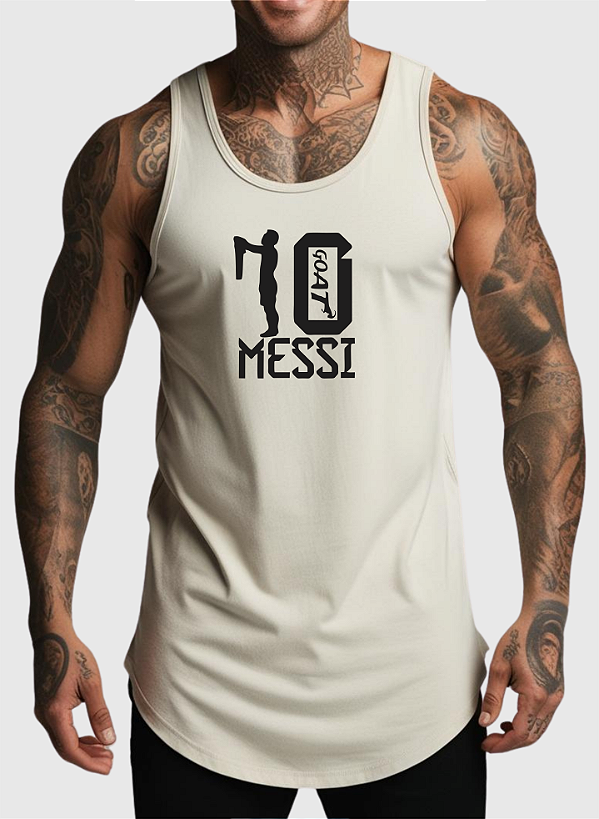 REGATA MASCULINA ALGODÃO PREMIUM - MESSI