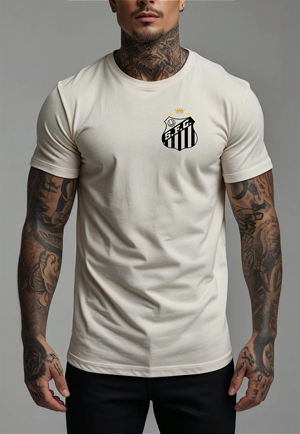CAMISETA MASCULINA ALGODÃO PREMIUM - SANTOS FC
