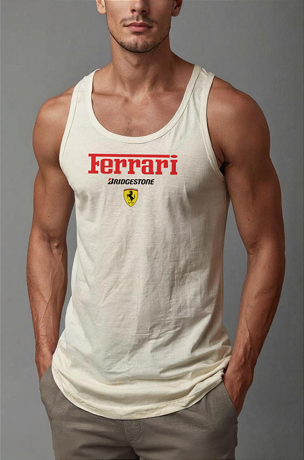 REGATA MASCULINA ALGODÃO PREMIUM - FERRARI F1