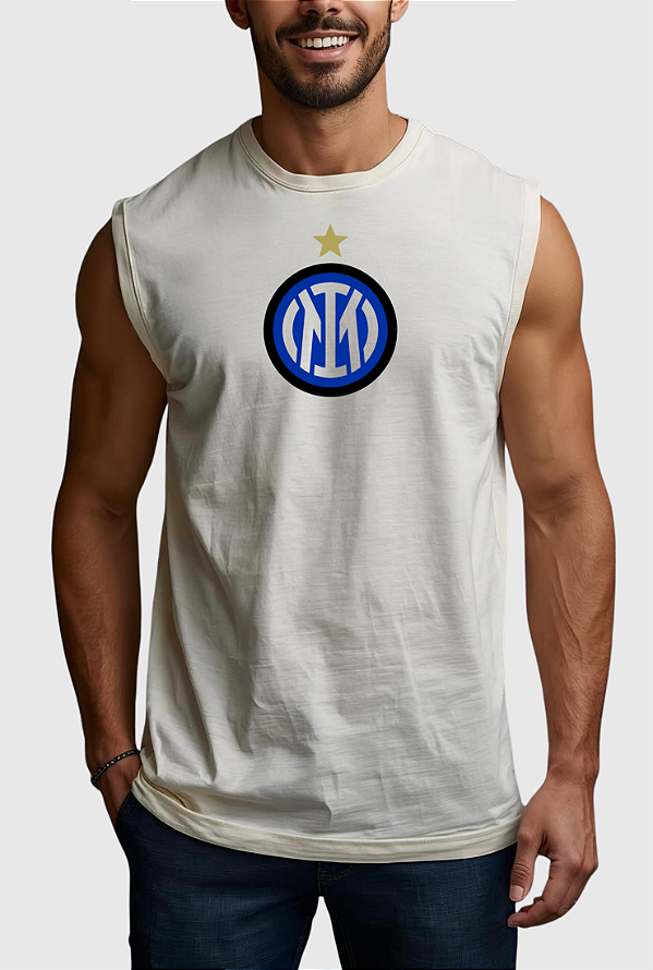 REGATA MACHÃO ALGODÃO PREMIUM INTER DE MILÃO