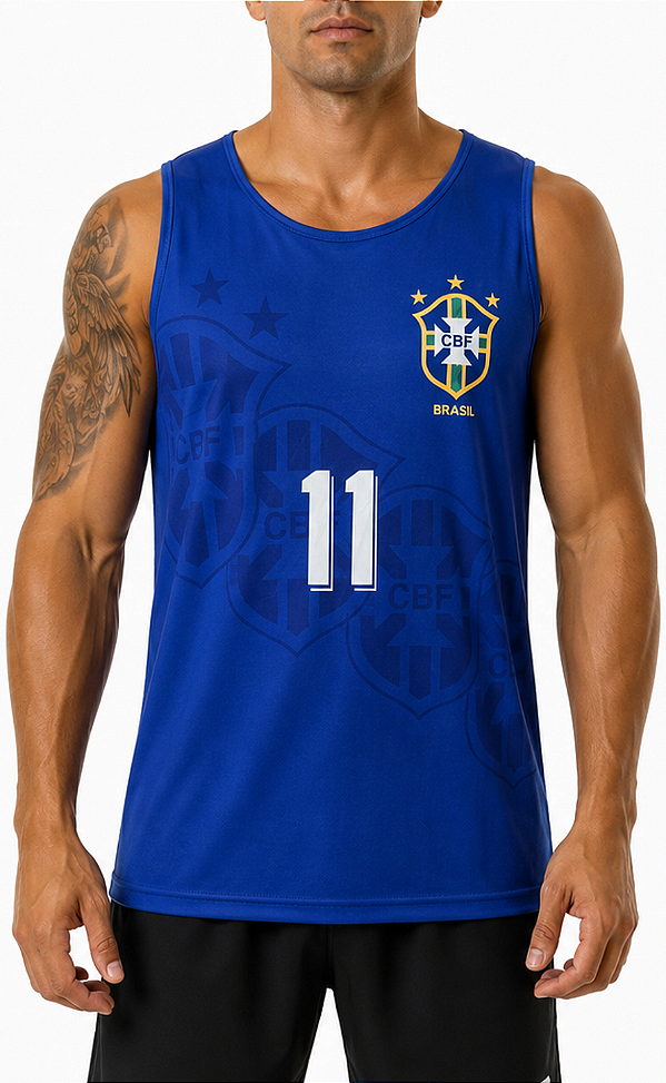 REGATA MASCULINA BRASIL AZUL COPA 1994 - ROMARIO