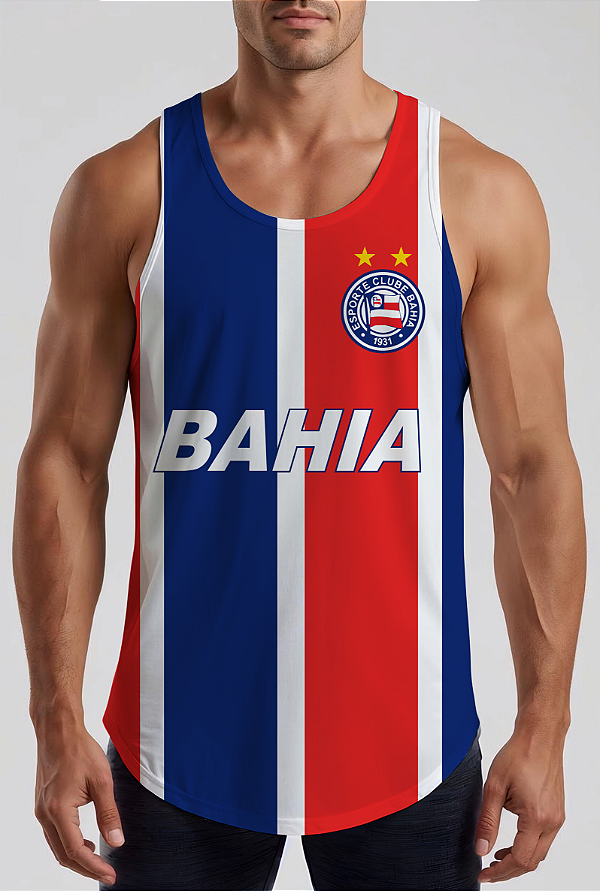 REGATA MASCULINA BAHIA RETRÔ TRICOLOR