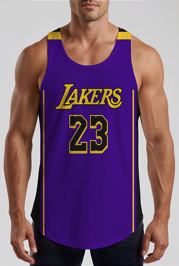 REGATA MASCULINA LOS ANGELES LAKERS LEBRON JAMES DRY FIT