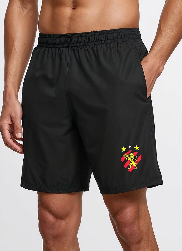 SHORT MASCULINO AZUL DRY FIT ACADEMIA COM BOLSO - SPORT RECIFE