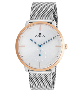 Relógio Oslo Masculino  Slim Vidro de Safira  Aço Misto OMTSSSVD0004 S1SX