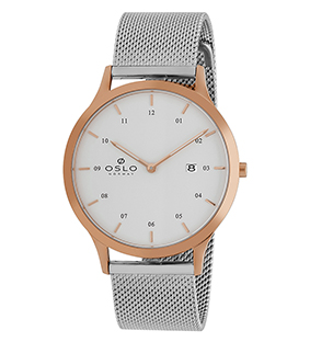 Relógio Oslo Masculino  Slim Vidro de Safira  Aço Misto OMTSSS9U0016