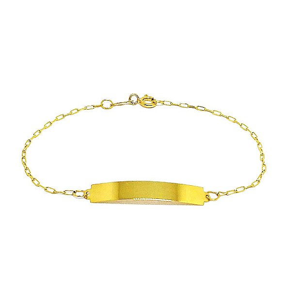 Pulseira Infantil Em Ouro 18k Cartier Com Chapa