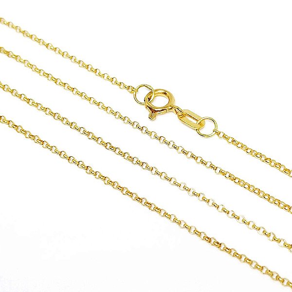 Corrente Portuguesa Maciça Em Ouro 18k 45cm