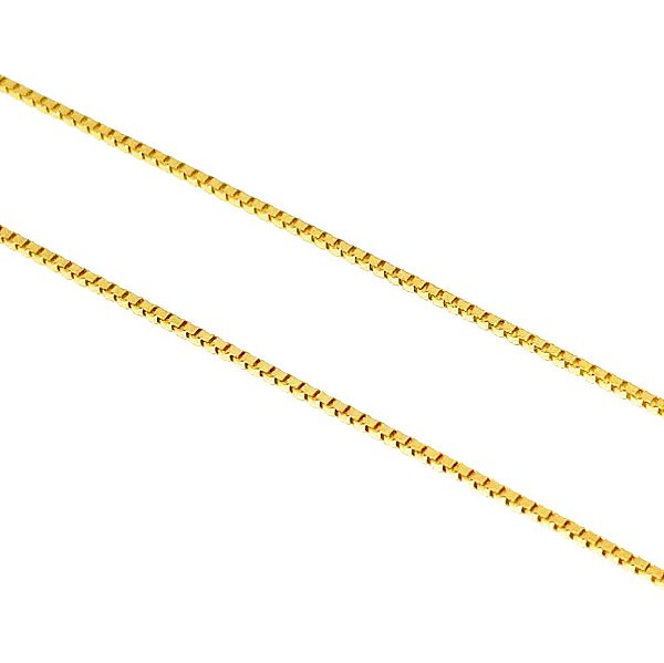 Corrente Veneziana Maciça Em Ouro 18k
