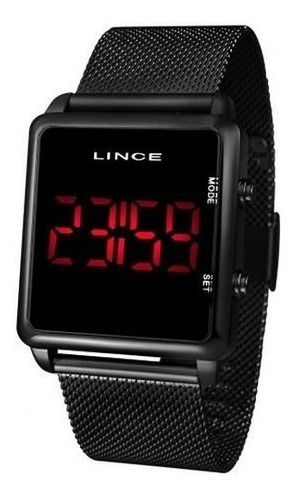 Relógio Lince Digital Led Preto MDN4596L PXPX