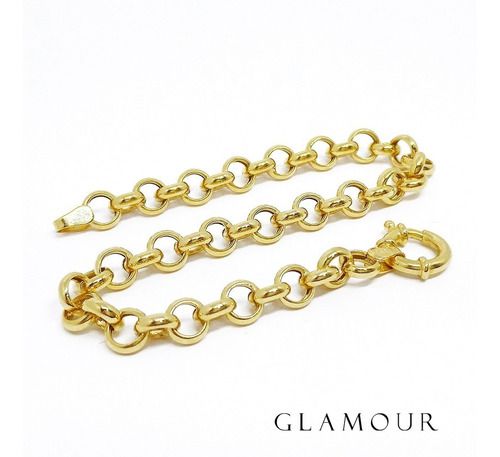 Pulseira Portuguesa Redonda Em Ouro 18k