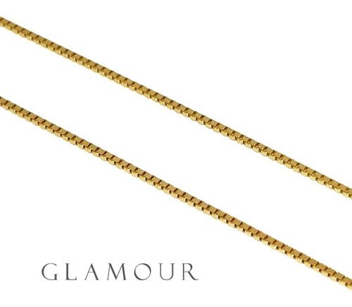 Corrente Cordão Veneziana Maciça Em Ouro 18k  2,60gr