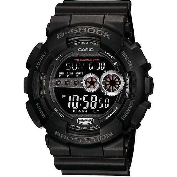 Relógio Casio G-Shock Protection Preto GD-100-1BDR