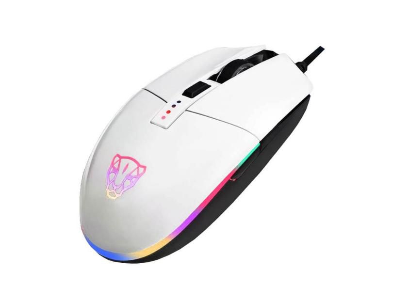 Mouse Gamer Motospeed V50 RGB 4000DPI Branco