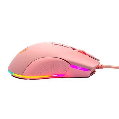 Mouse Game Motospeed V70 Essential RGB 7 Botões - Rosa