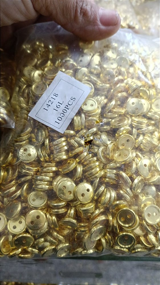 BOTAO ABS 10mm 16L DOURADO PCT COM MIL PECAS