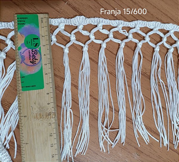 FRANJA BRANCA MACRAMÉ 15CM- 10M