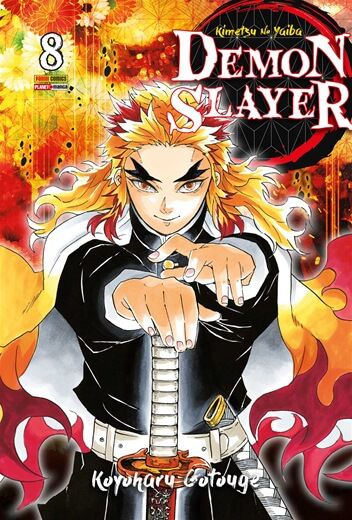 MANGÁ DEMON SLAYER - KIMETSU NO YAIBA 08 - LACRADO - PANINI