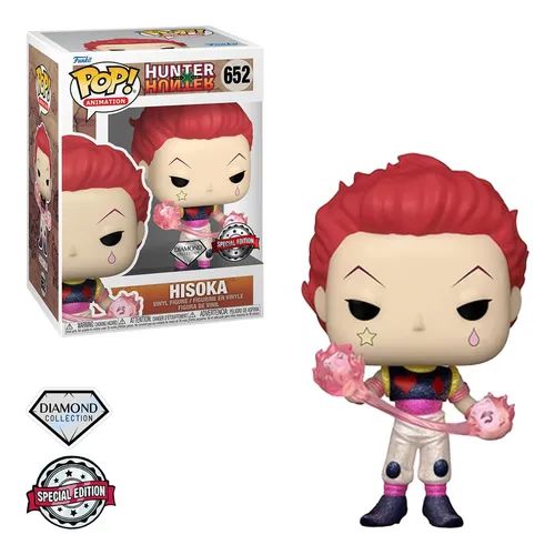 [ESTOQUE] POP FUNKO - HISOKA 652 - EXCLUSIVO DIAMOND - HUNTER X HUNTER (COM DETALHE NA SEGUNDA FOTO)