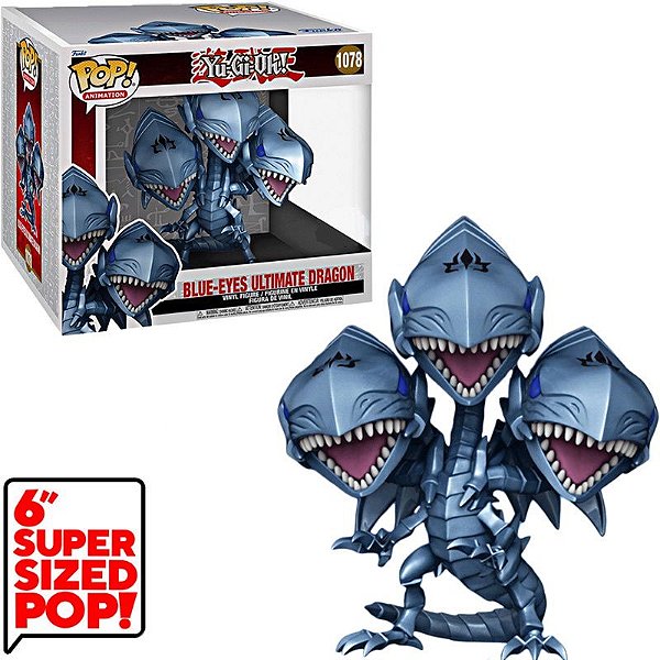 [ESTOQUE] FUNKO POP ! ANIME YU-GI-OH EXCLUSIVE - BLUE - EYES ULTIMATE DRAGON 1078 (SUPER SIZED 6'')