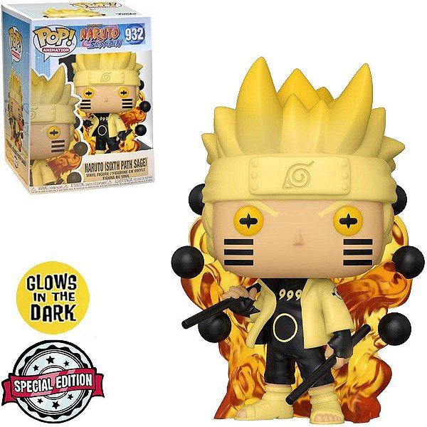 [ESTOQUE] FUNKO POP ANIME NARUTO NARUTO SIX PATH SAGE GLOWS IN THE DARK EX 932