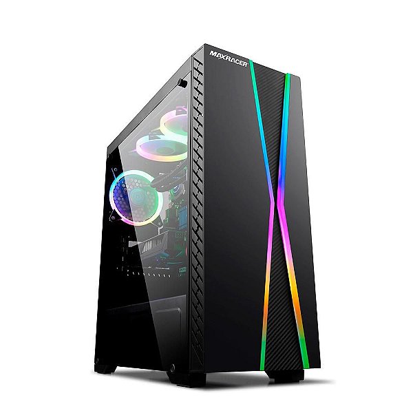 Gabinete Gamer Maxracer Skilled, Rgb, Lateral Vidro