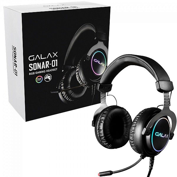Headset Gamer Galax Sonar-01, USB, RGB, Black, HGS015USRGR0