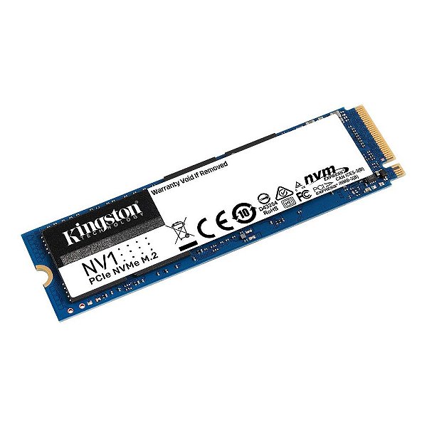 SSD Kingston NV1 500GB,M.2 2280 NVMe, Leitura: 2100MB/s e Gravação: 1700MB/s - SNVS/500G