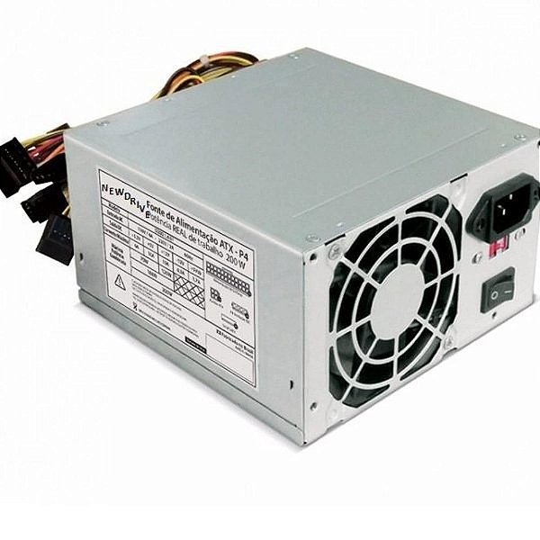 Fonte 200w, Newdrive, Atx 24p, Bivolt, Kk-9955