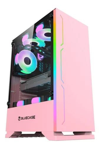 Gabinete Gamer Bg-028b Rosa Pink Gaming Rgb USB 3.0 SEM FANS